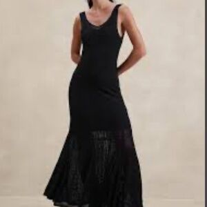 Banana Republic open stitch lace dress small